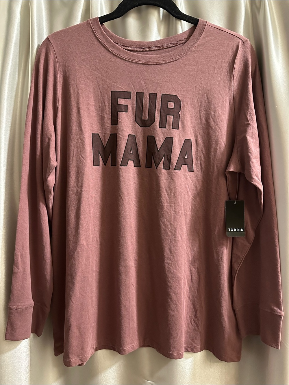 Torrid Fur Mama Long Sleeve Graphic Tee Size 00 NWT